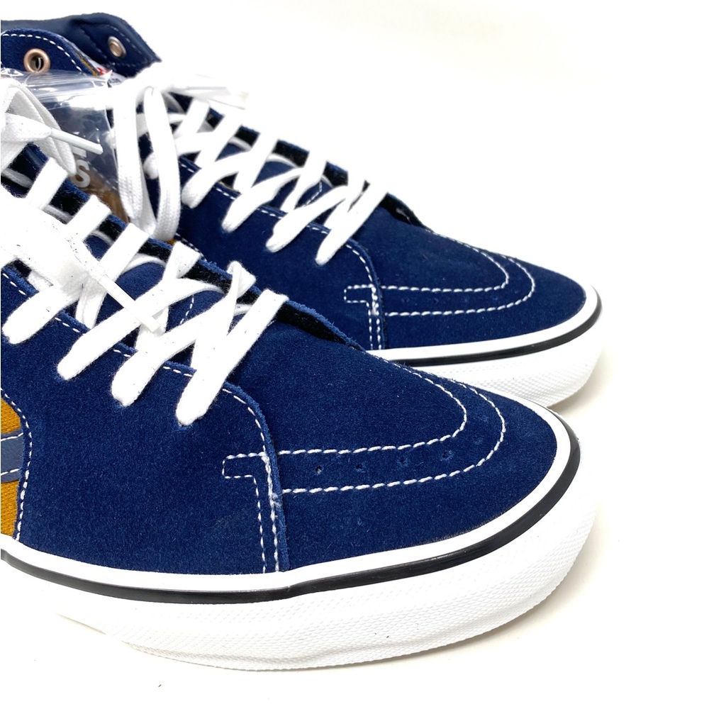 VANS SKATE SK8-HI Reynolds Navy Golden Suede Canvas Men's Sneakers VN0A5FCC9CV - Picture 4 of 9